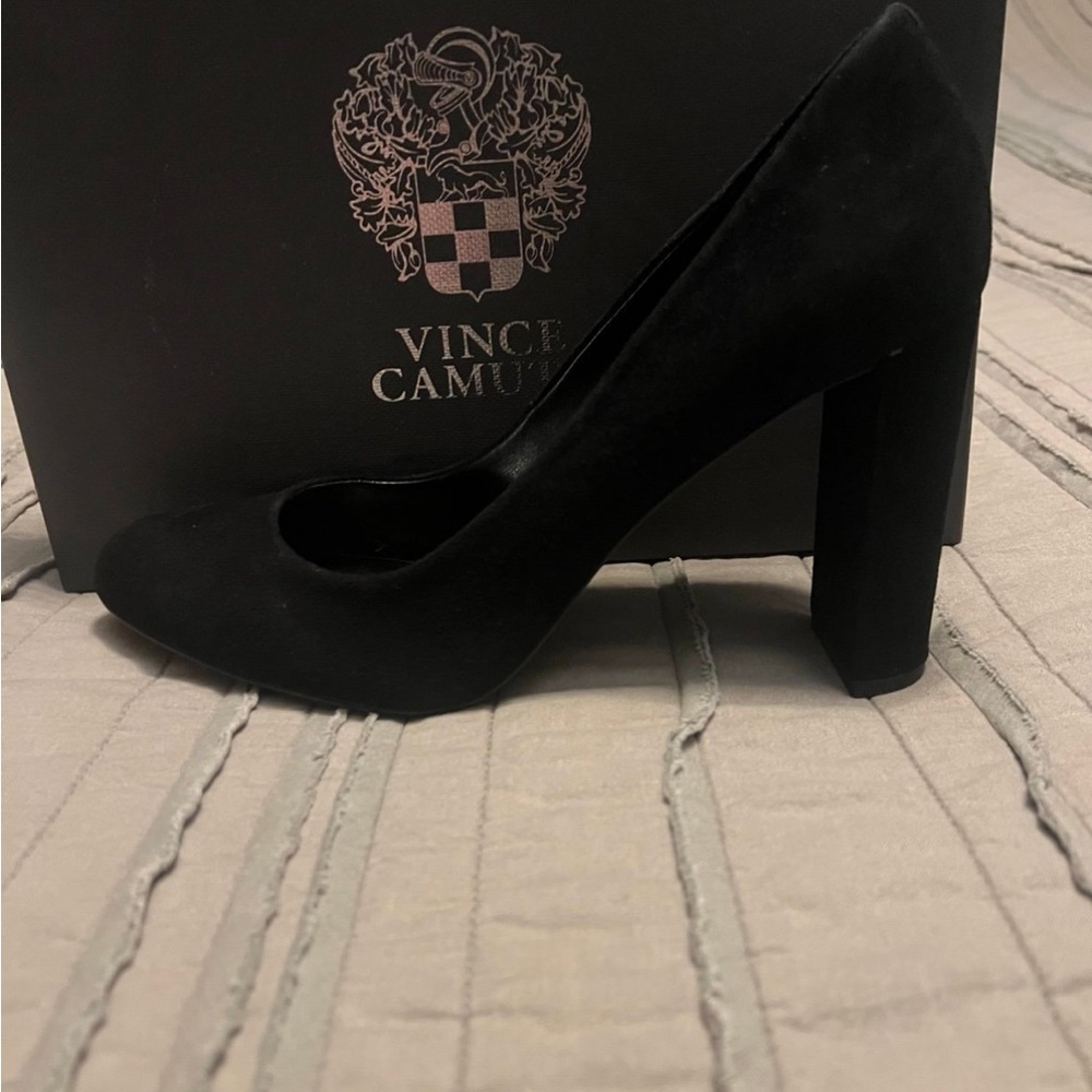 Vince Camuto Black Suede Heels